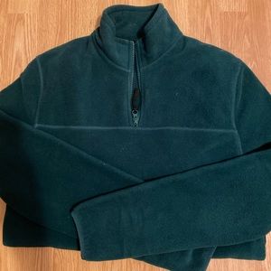 forest green 1/4 zip fleece pullover